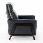 Fauteuil inclinable en similicuir, style milieu de siècle, individuel