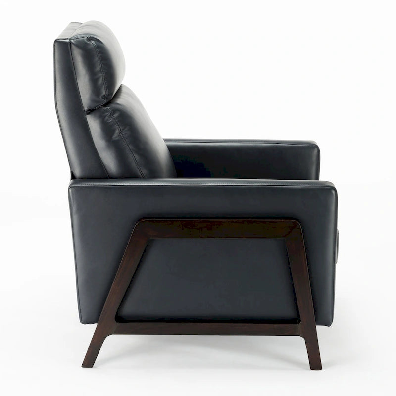 Fauteuil inclinable en similicuir, style milieu de siècle, individuel