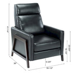 Fauteuil inclinable en similicuir, style milieu de siècle, individuel