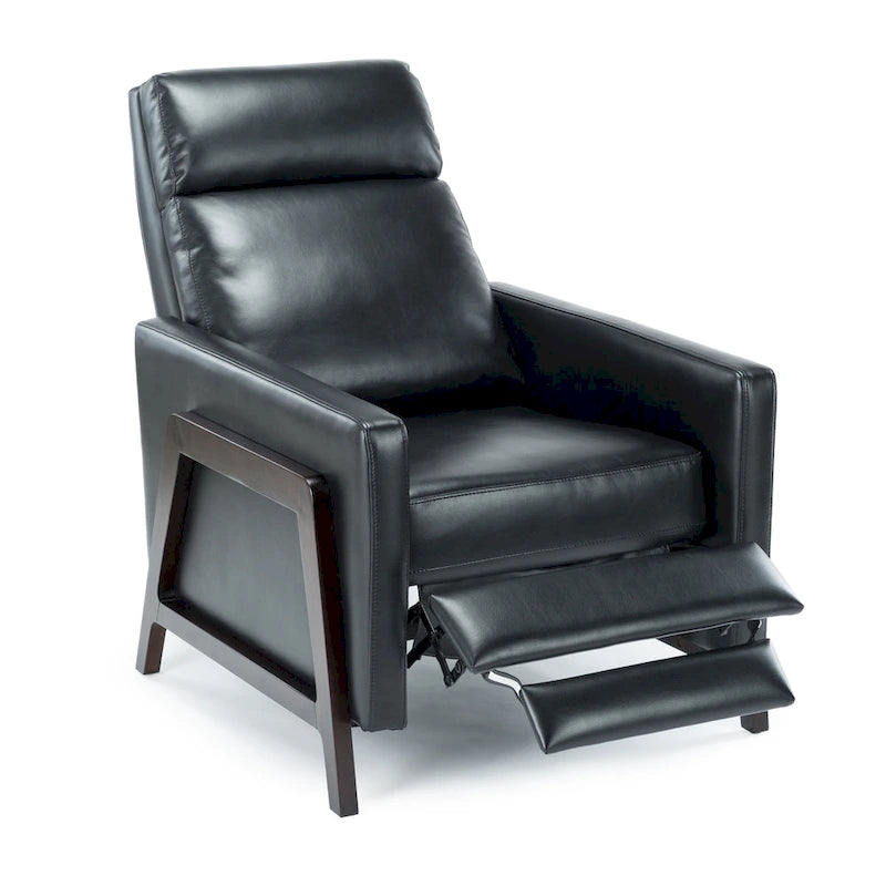 Fauteuil inclinable en similicuir, style milieu de siècle, individuel