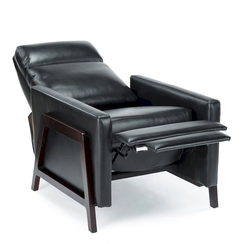 Fauteuil inclinable en similicuir, style milieu de siècle, individuel