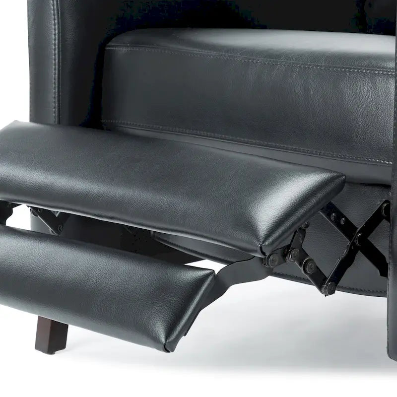 Fauteuil inclinable en similicuir, style milieu de siècle, individuel