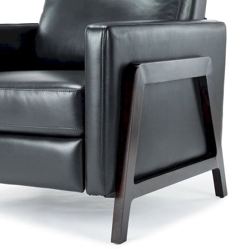 Fauteuil inclinable en similicuir, style milieu de siècle, individuel