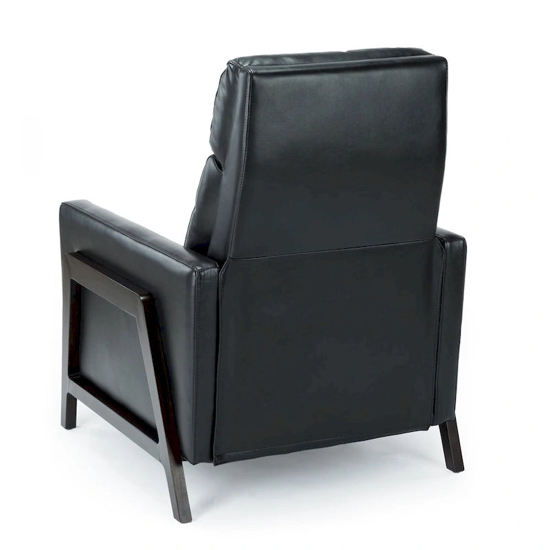 Fauteuil inclinable en similicuir, style milieu de siècle, individuel