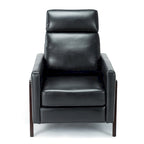 Fauteuil inclinable en similicuir, style milieu de siècle, individuel