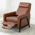 Fauteuil inclinable en similicuir, style milieu de siècle, individuel