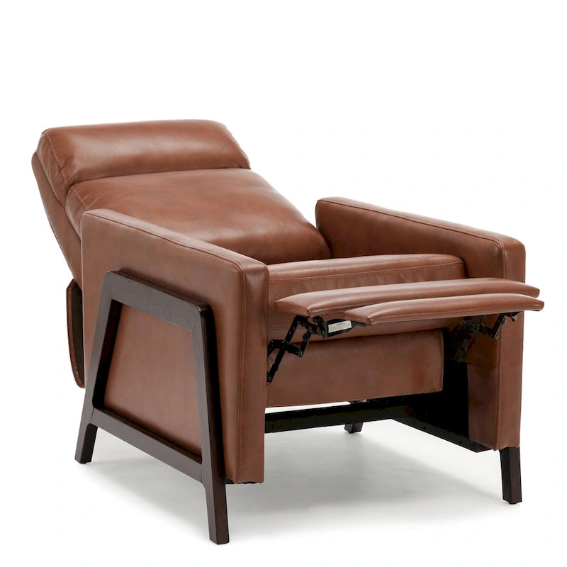Fauteuil inclinable en similicuir, style milieu de siècle, individuel