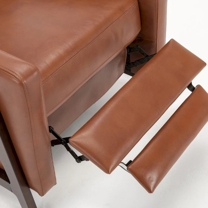 Fauteuil inclinable en similicuir, style milieu de siècle, individuel