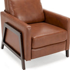 Fauteuil inclinable en similicuir, style milieu de siècle, individuel