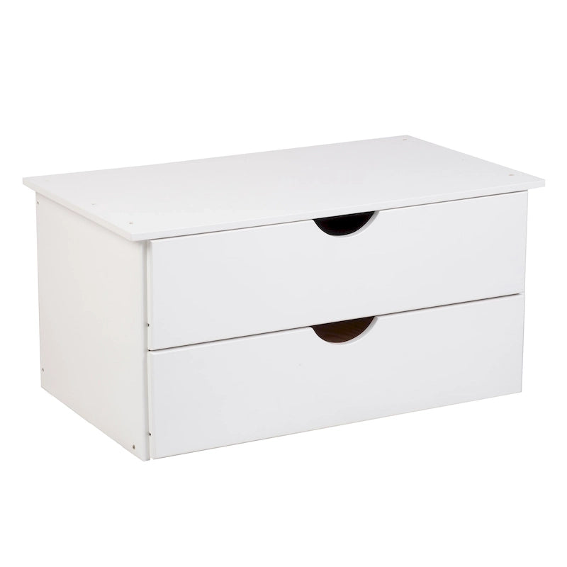 Palace Imports Commode de rangement interne à 2 tiroirs en bois massif pour armoires Kyle