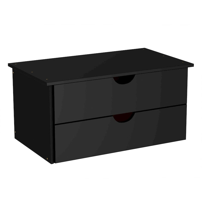 Palace Imports Commode de rangement interne à 2 tiroirs en bois massif pour armoires Kyle
