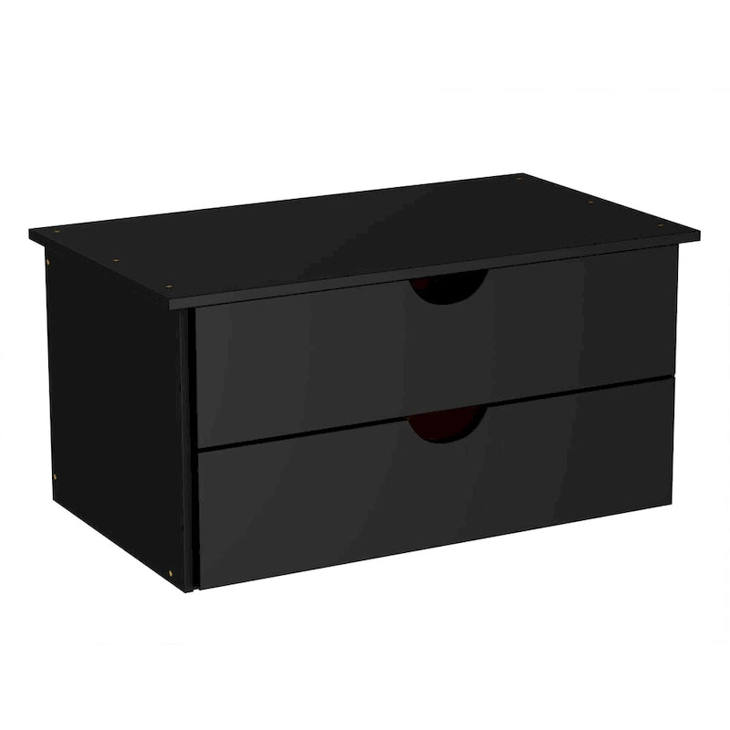 Palace Imports Commode de rangement interne à 2 tiroirs en bois massif pour armoires Kyle