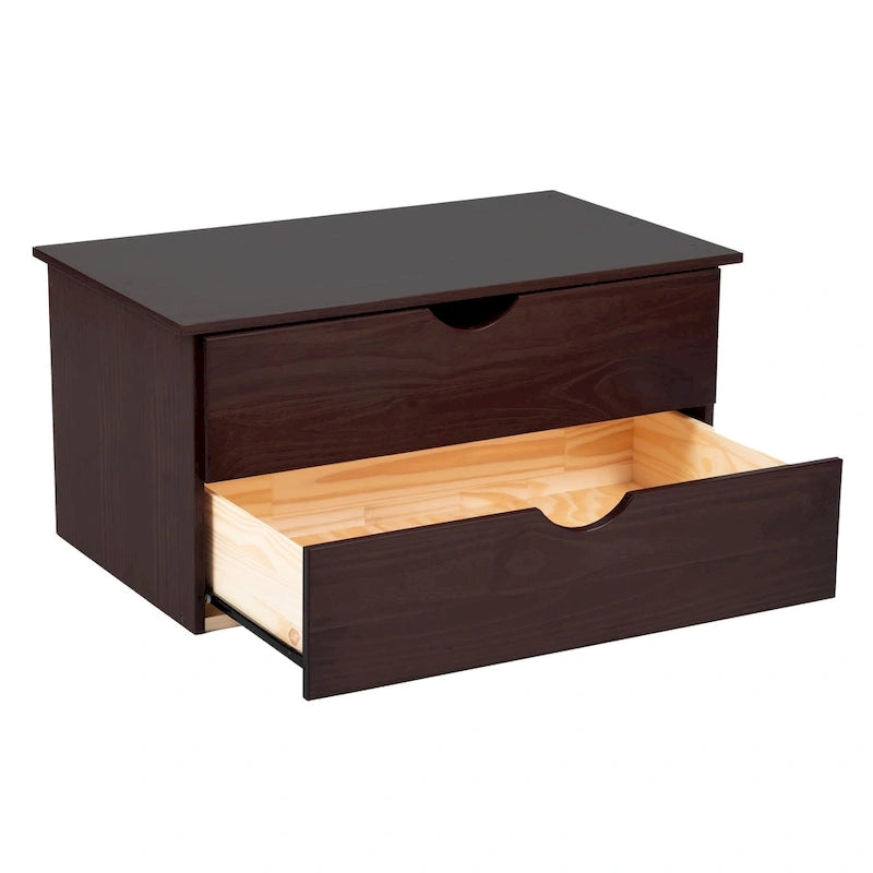 Palace Imports Commode de rangement interne à 2 tiroirs en bois massif pour armoires Kyle