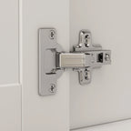 Armoire autoportante blanc / brun foncé avec miroir, 4 portes 2 tiroirs, pour 1 personne