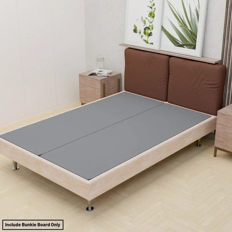 Sommier tapissier fin gris fendu, épaisseur de 3,8 cm, pour lits 1 à 2 personnes