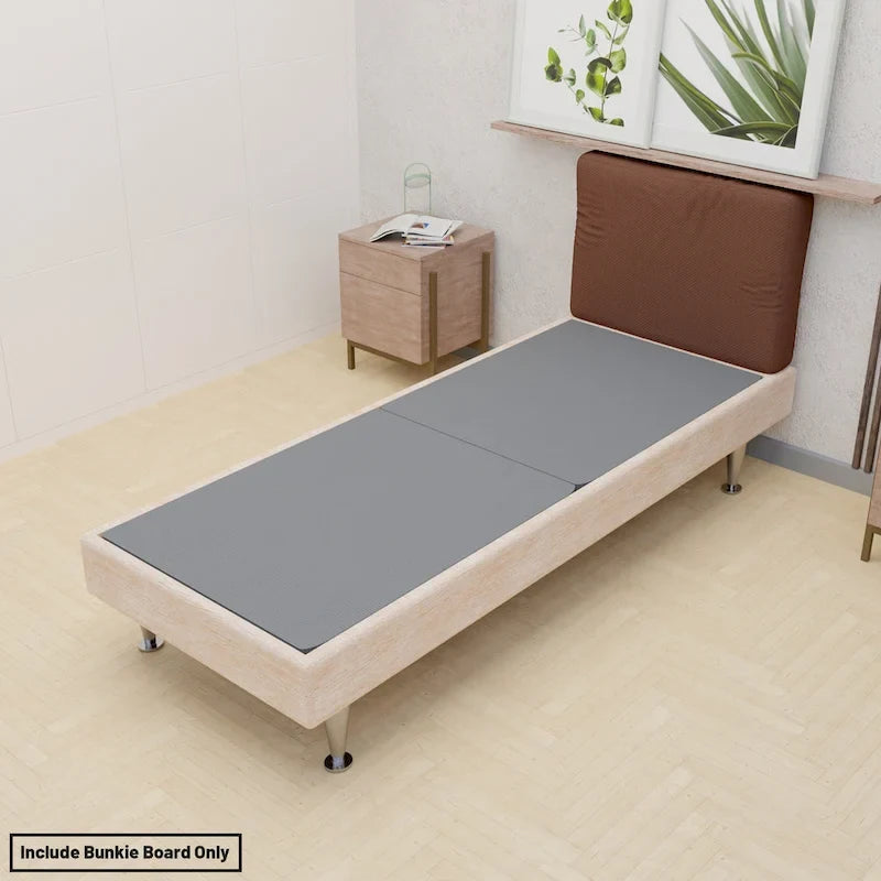 Sommier tapissier fin gris fendu, épaisseur de 3,8 cm, pour lits 1 à 2 personnes