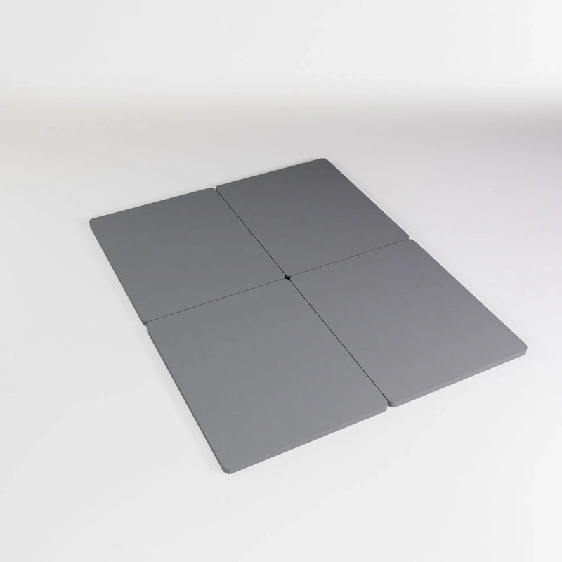 Sommier tapissier fin gris fendu, épaisseur de 3,8 cm, pour lits 1 à 2 personnes