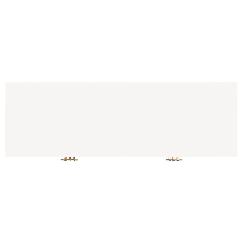 Commode 6 tiroirs Noyer et Blanc, style Mid-Century Moderne