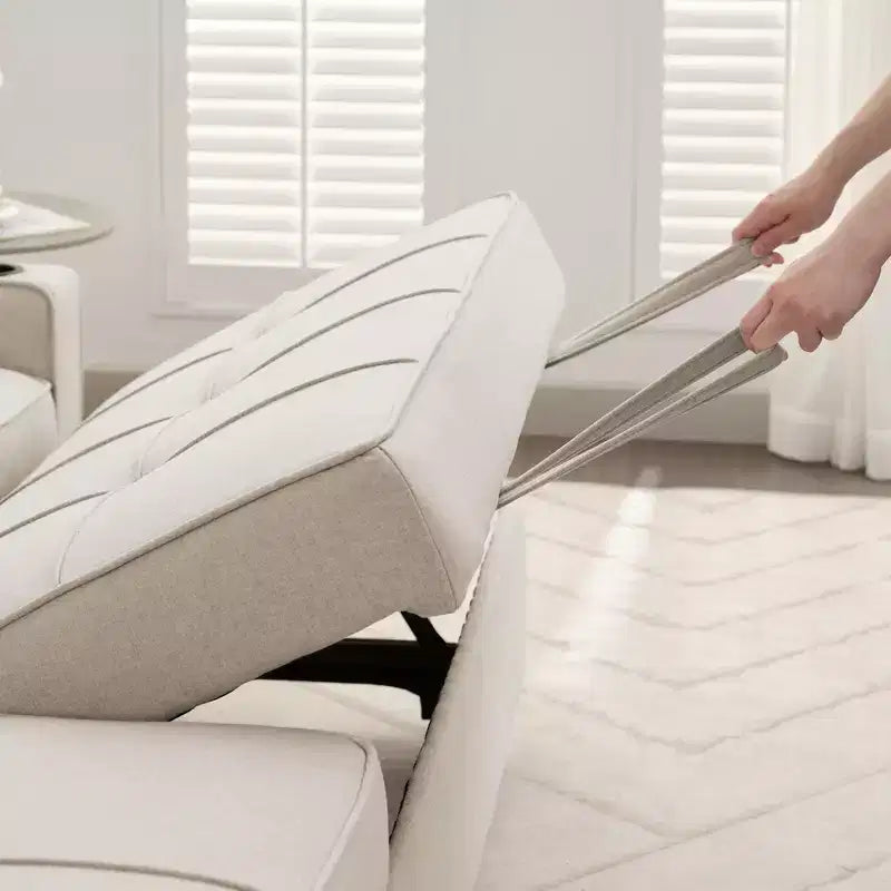 Hyleory Canapé d'angle convertible 3 places en velours de 208,8 cm