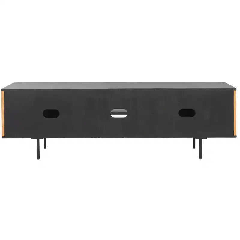 Meuble TV 2 portes 2 étagères Anahi - MED1501 - Noir/Naturel - Safavieh