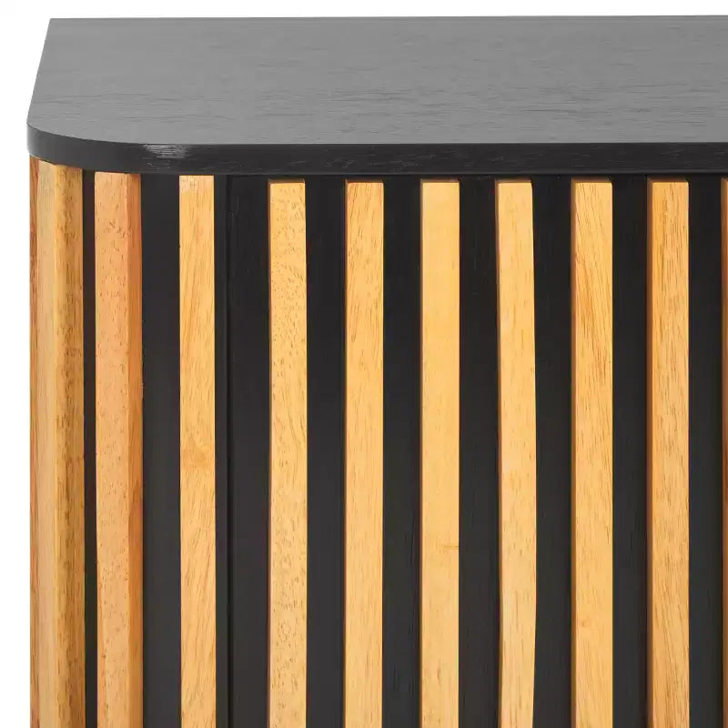 Meuble TV 2 portes 2 étagères Anahi - MED1501 - Noir/Naturel - Safavieh