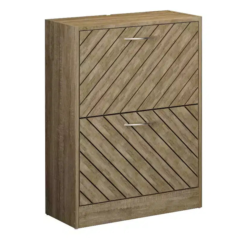 Meuble à chaussures d'entrée Famapy avec 2 tiroirs basculants