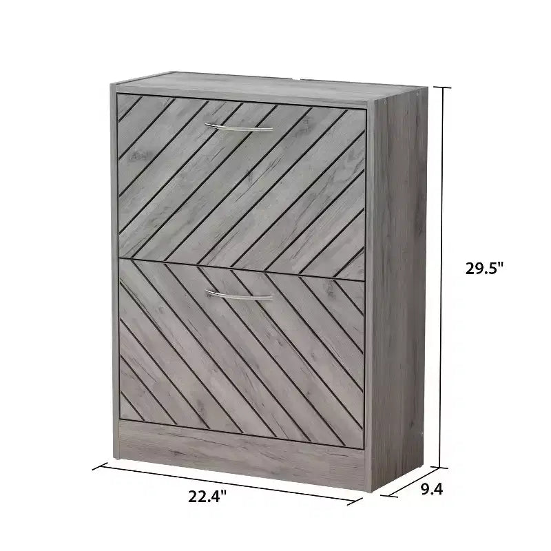 Meuble à chaussures d'entrée Famapy avec 2 tiroirs basculants