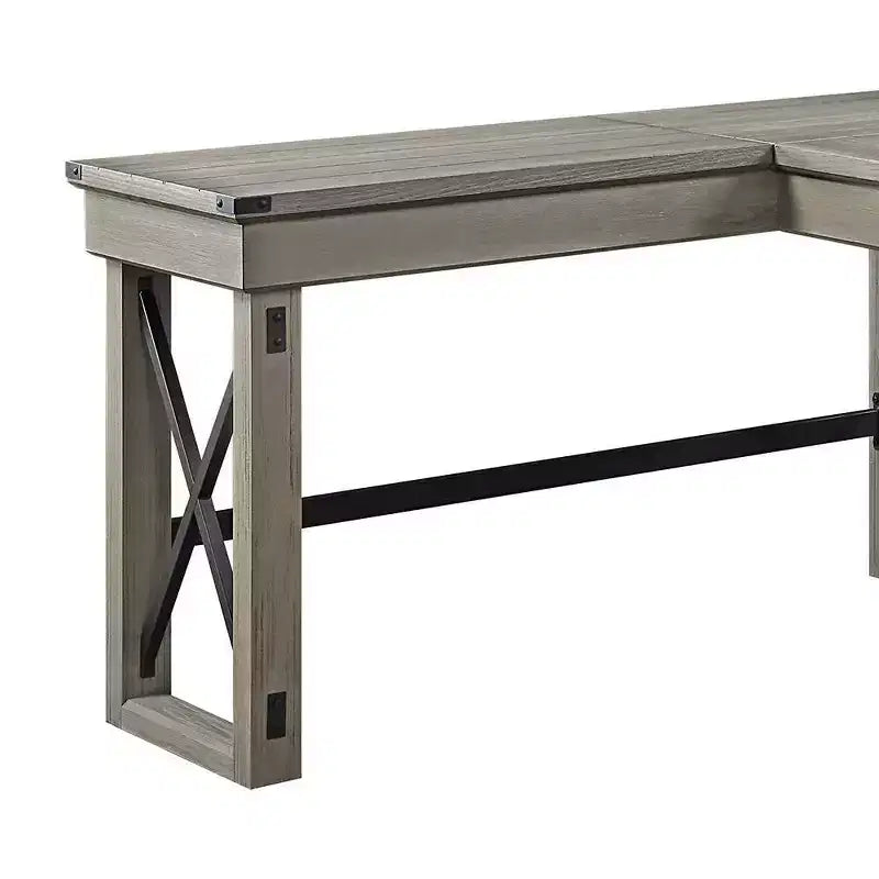 Bureau Talmar 170 cm avec base en bois et tiroir classeur - Acme Furniture