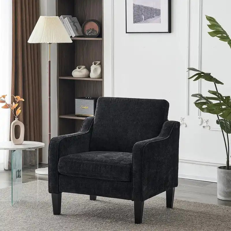 Fauteuil d'appoint moderne du milieu du siècle, assise individuelle – Plusieurs options de couleur