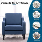 Fauteuil d'appoint moderne du milieu du siècle, assise individuelle – Plusieurs options de couleur