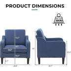 Fauteuil d'appoint moderne du milieu du siècle, assise individuelle – Plusieurs options de couleur
