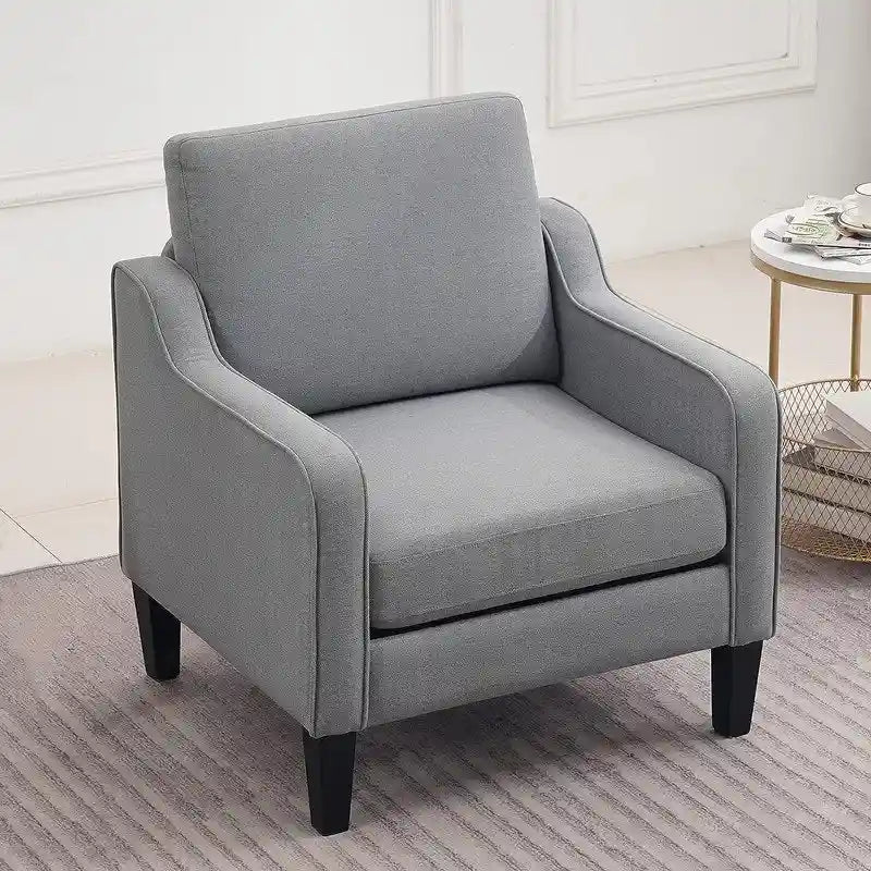 Fauteuil d'appoint moderne du milieu du siècle, assise individuelle – Plusieurs options de couleur