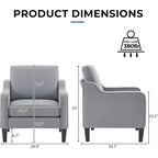 Fauteuil d'appoint moderne du milieu du siècle, assise individuelle – Plusieurs options de couleur