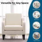 Fauteuil d'appoint moderne du milieu du siècle, assise individuelle – Plusieurs options de couleur
