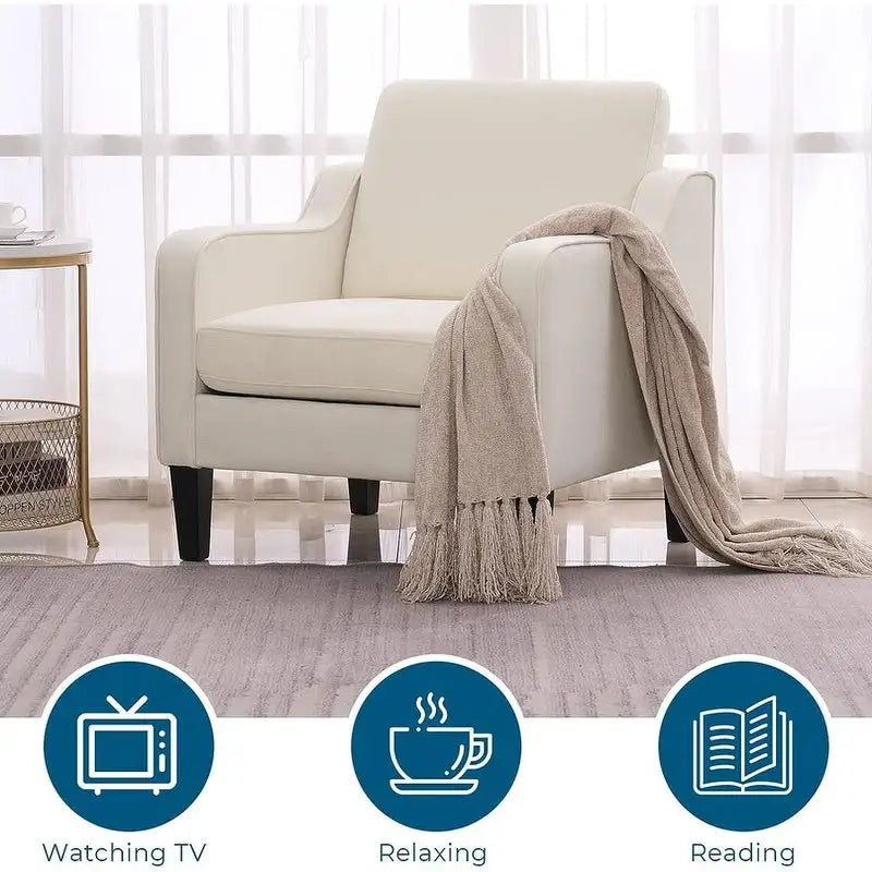 Fauteuil d'appoint moderne du milieu du siècle, assise individuelle – Plusieurs options de couleur