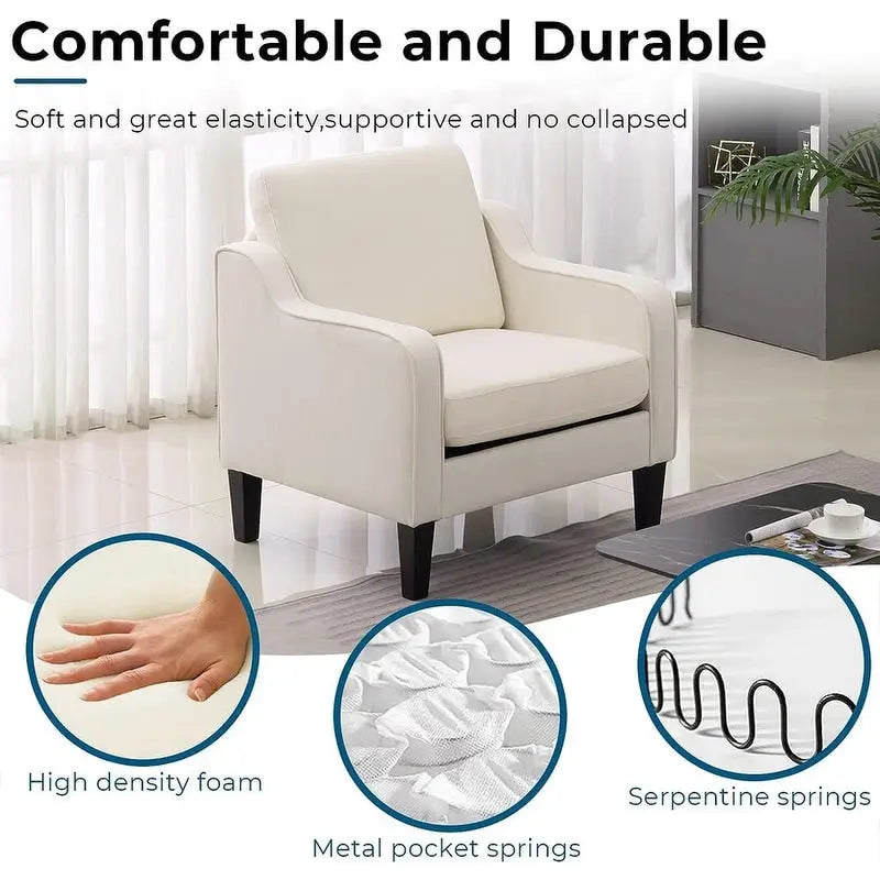 Fauteuil d'appoint moderne du milieu du siècle, assise individuelle – Plusieurs options de couleur