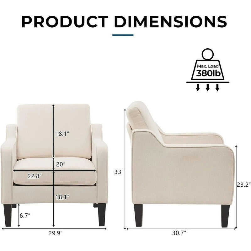 Fauteuil d'appoint moderne du milieu du siècle, assise individuelle – Plusieurs options de couleur