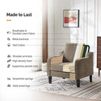 Fauteuil d'appoint moderne du milieu du siècle, assise individuelle – Plusieurs options de couleur