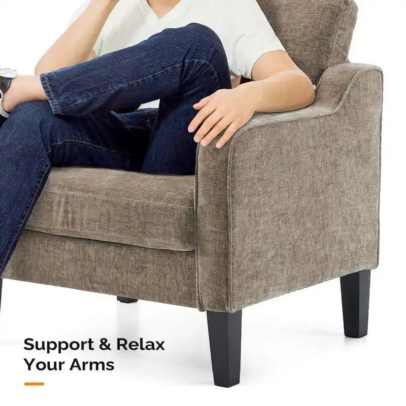 Fauteuil d'appoint moderne du milieu du siècle, assise individuelle – Plusieurs options de couleur