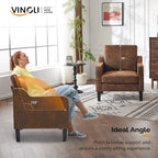 Fauteuil d'appoint moderne du milieu du siècle, assise individuelle – Plusieurs options de couleur