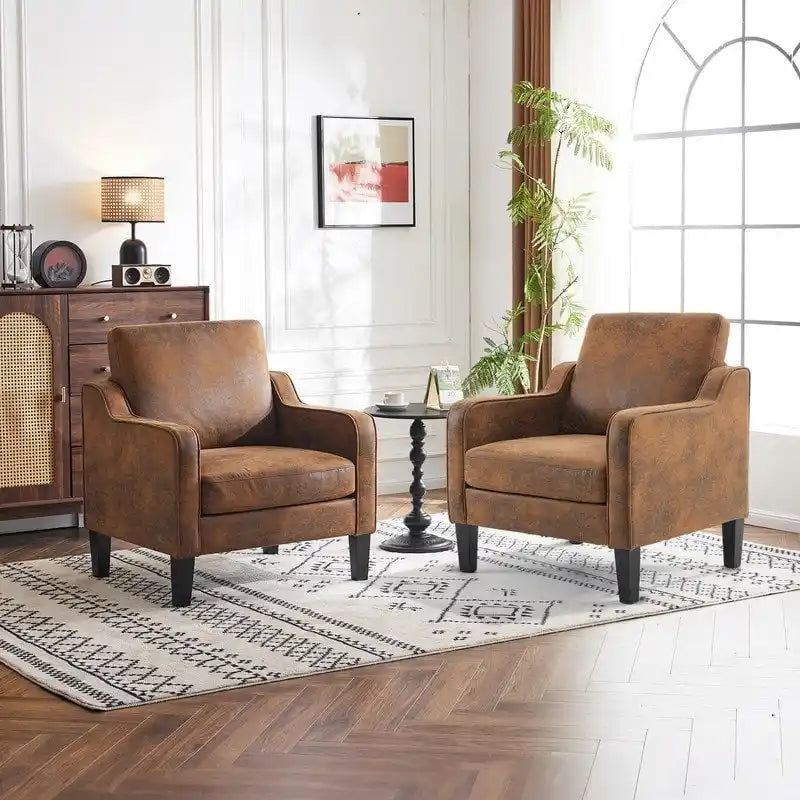 Fauteuil d'appoint moderne du milieu du siècle, assise individuelle – Plusieurs options de couleur