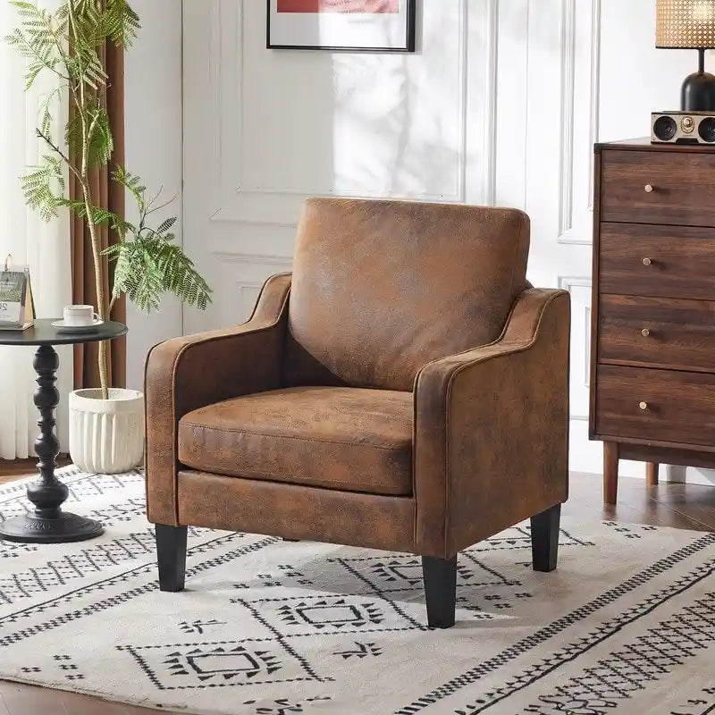 Fauteuil d'appoint moderne du milieu du siècle, assise individuelle – Plusieurs options de couleur