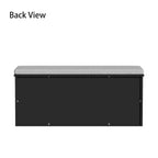 Cage pour chien en bois noir avec banc rembourré, pour chien unique, 120 cm