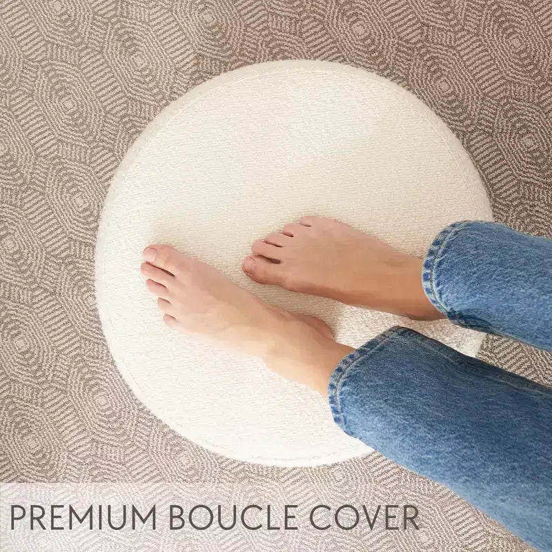 ZICOTO Pouf Boucle Ottoman Repose-pieds confortable pour rehausser la décoration de votre salon avec confort et charme