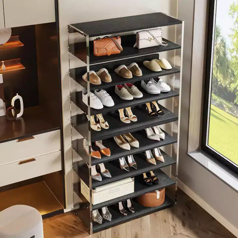 Lantine 63 Étagère à chaussures 8 niveaux en acrylique pour 24 à 32 paires