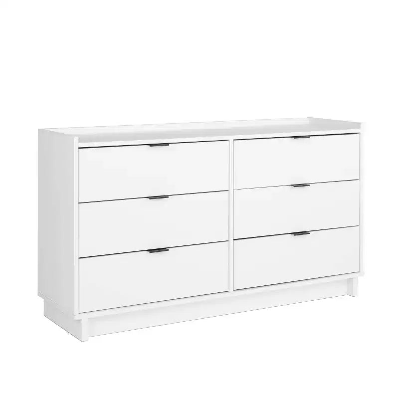 Commode à 6 tiroirs Prepac 52,5 po, style moderne et épuré