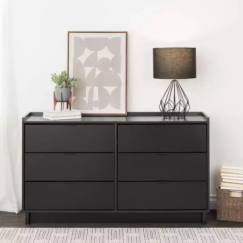 Commode à 6 tiroirs Prepac 52,5 po, style moderne et épuré