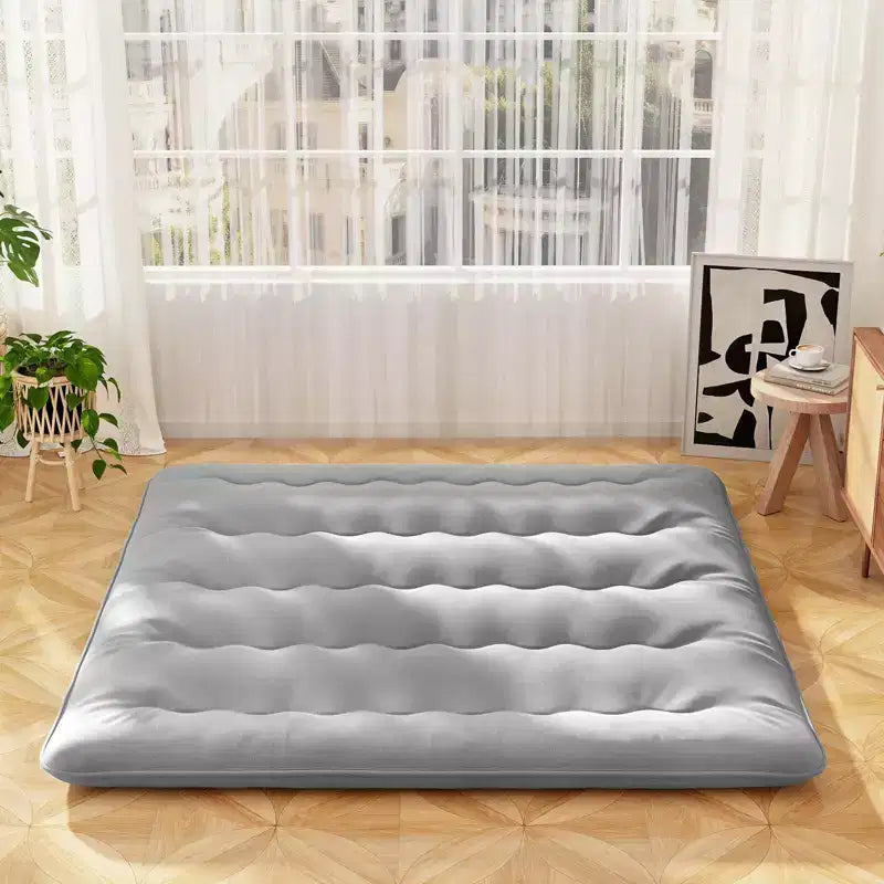 Matelas futon Costway pour lit jumeau/double/queen/king, matelas de sol japonais avec housse lavable et sac de transport, gris