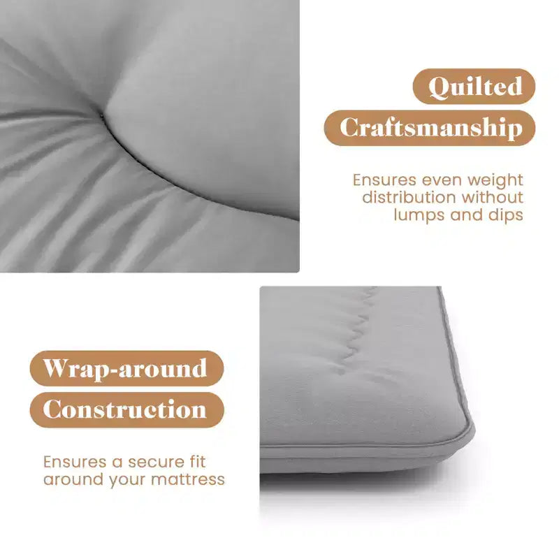 Matelas futon Costway pour lit jumeau/double/queen/king, matelas de sol japonais avec housse lavable et sac de transport, gris