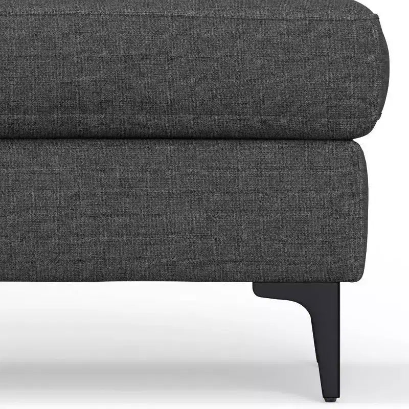 Ottoman WyndenHall Lana de style Mid-Century en tissu haute performance